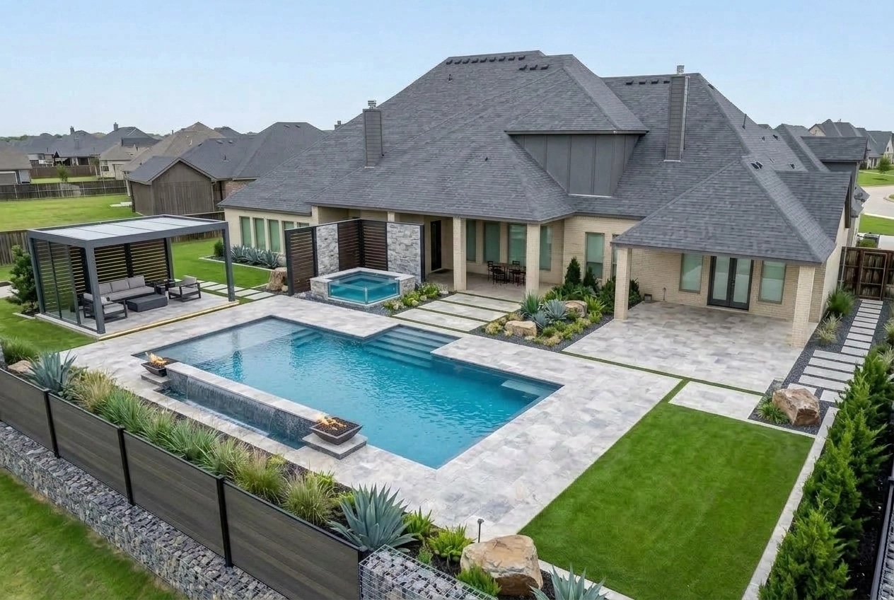 Landscape design in Contemporary Yard style — Yard by GenRoom AI
