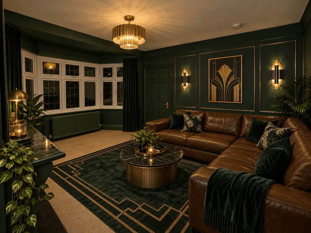 Interior design in Art Deco style — Living Room by GenRoom AI