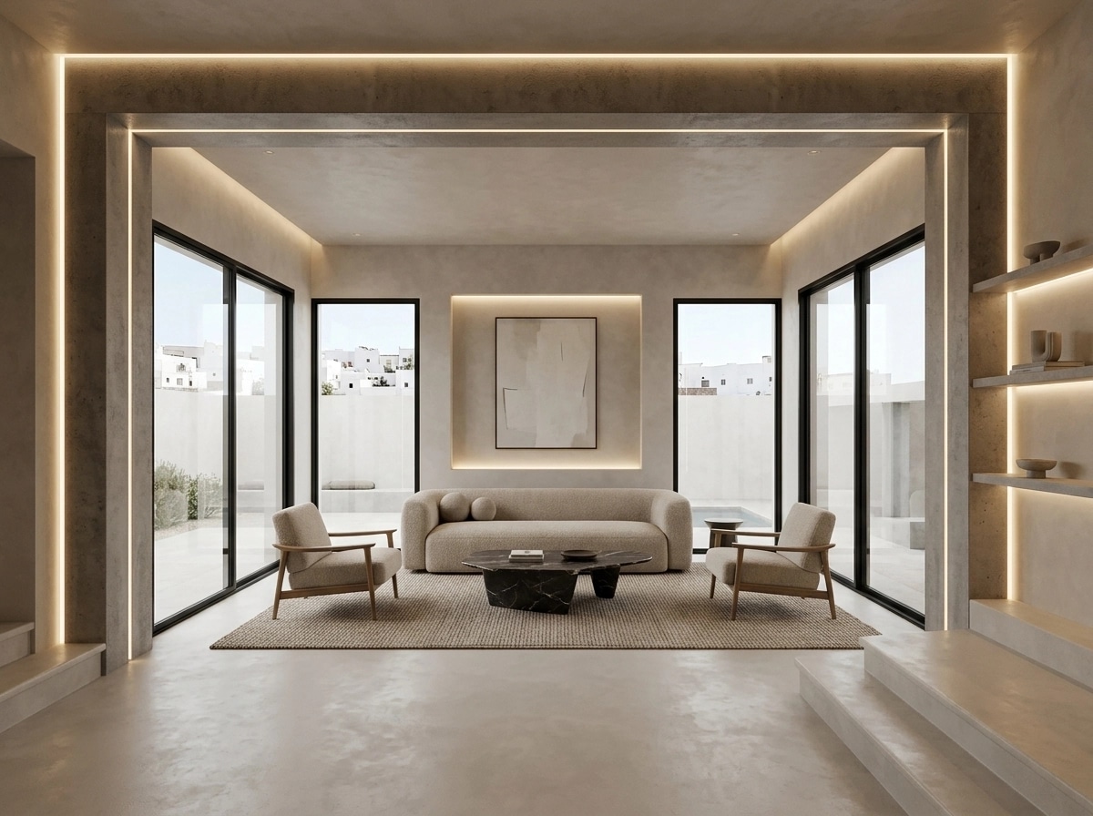 Minimalism Living Room design — interior photo by GenRoom AI