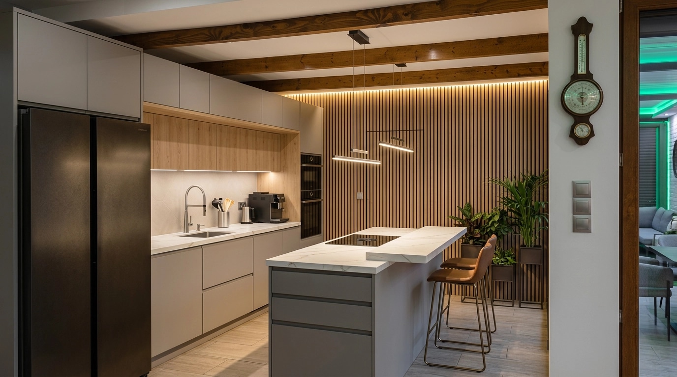 Kitchen interior in Contemporary style — photo by GenRoom AI