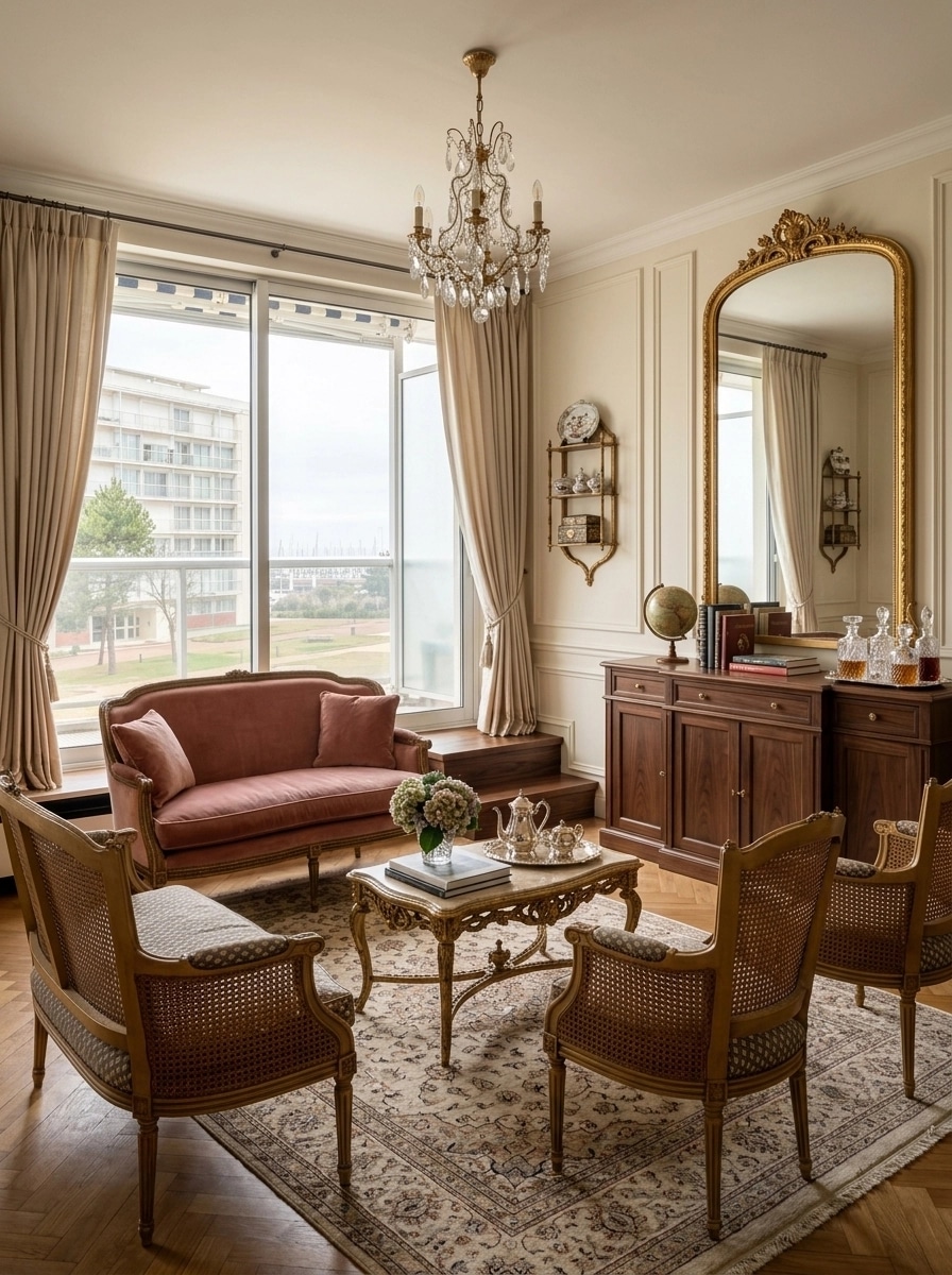 Interior design in French Parisian style — Living Room by GenRoom AI