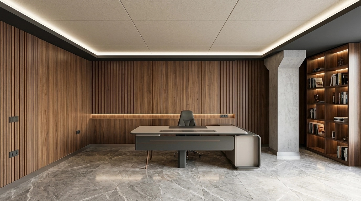 Office interior in no_style style — photo by GenRoom AI