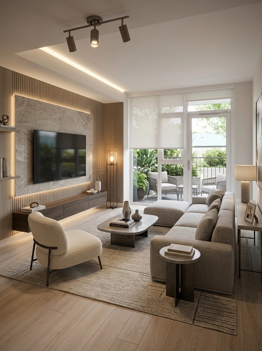 Interior design in Contemporary style — Living Room by GenRoom AI