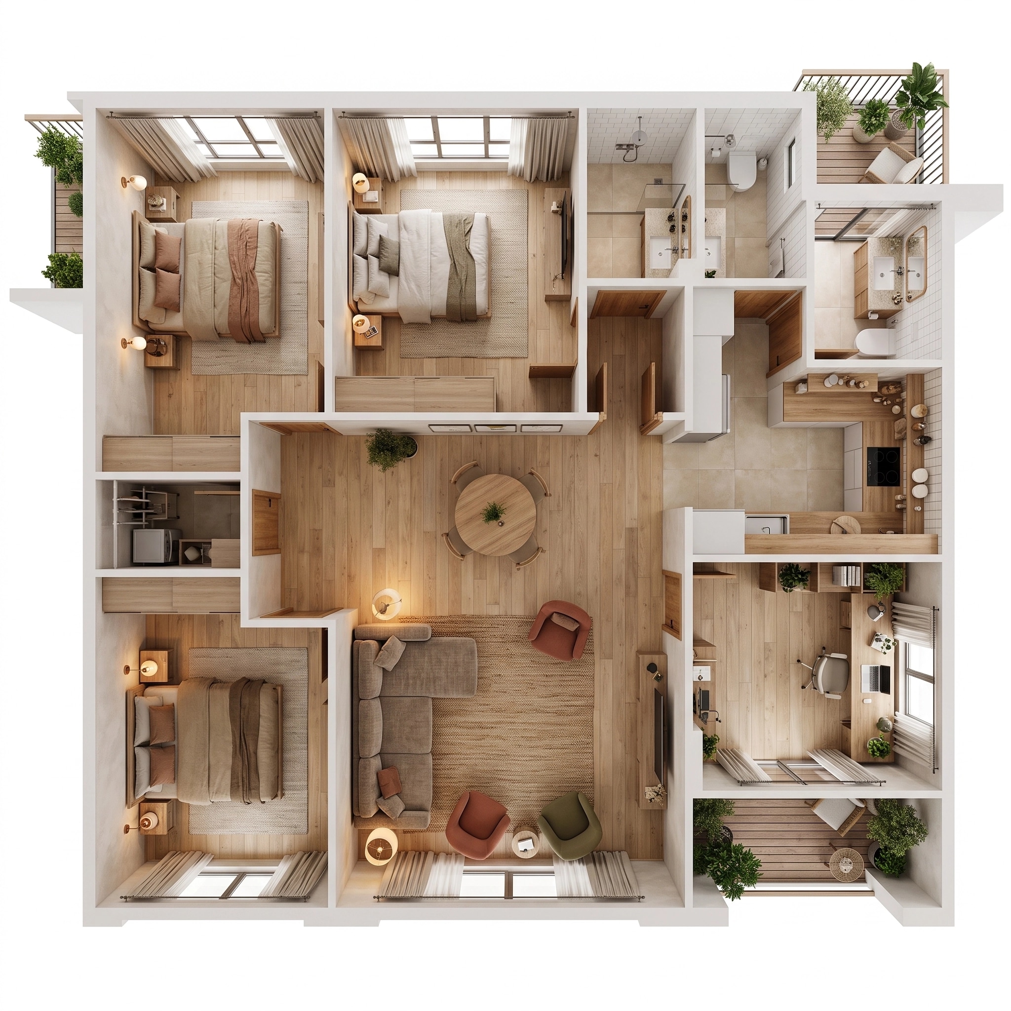 Scandinavian Living Room design — interior photo by GenRoom AI
