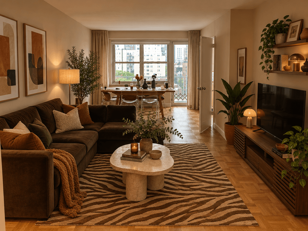 Contemporary ห้องนั่งเล่น design — interior photo by GenRoom AI