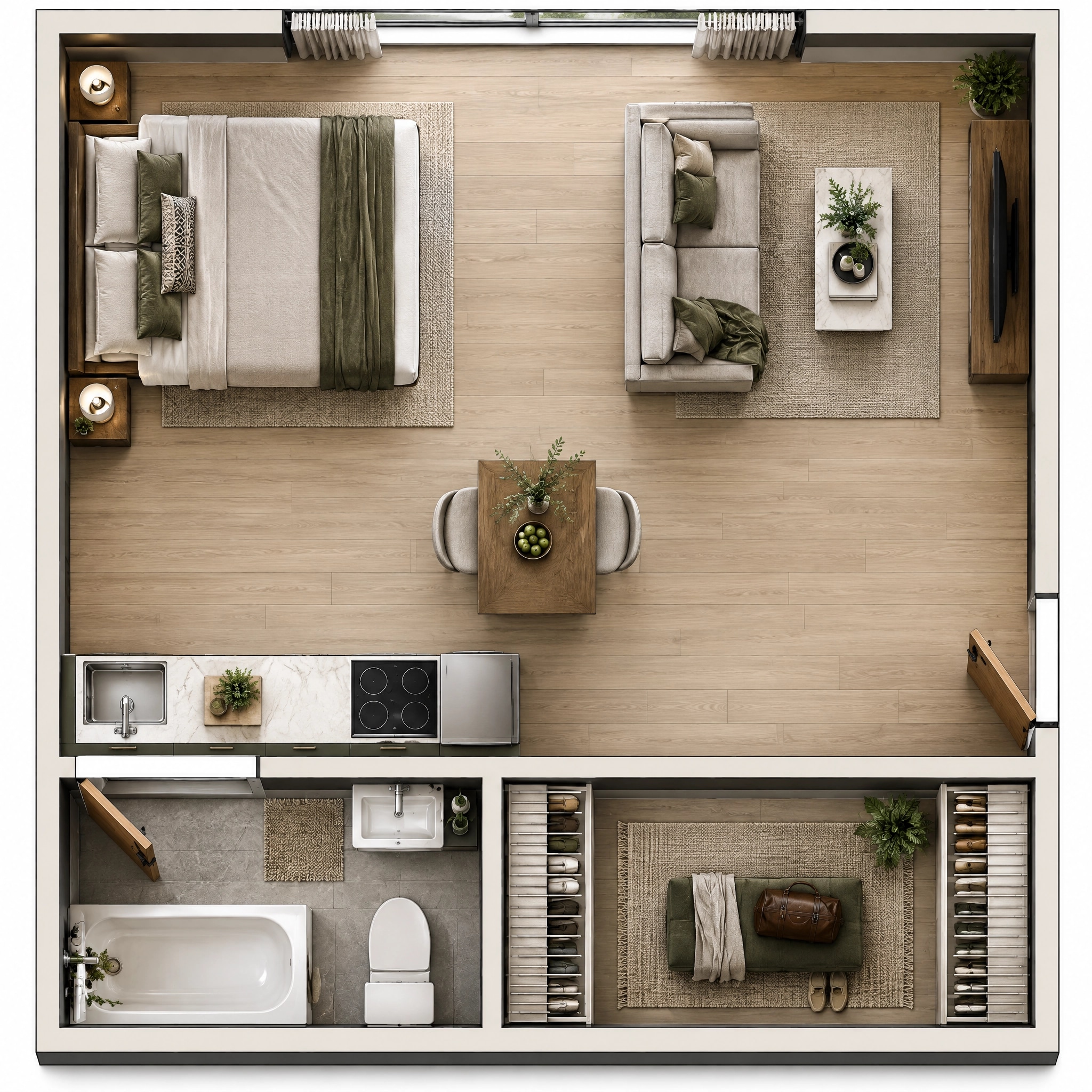 Interior design in Contemporary style — Living Room by GenRoom AI