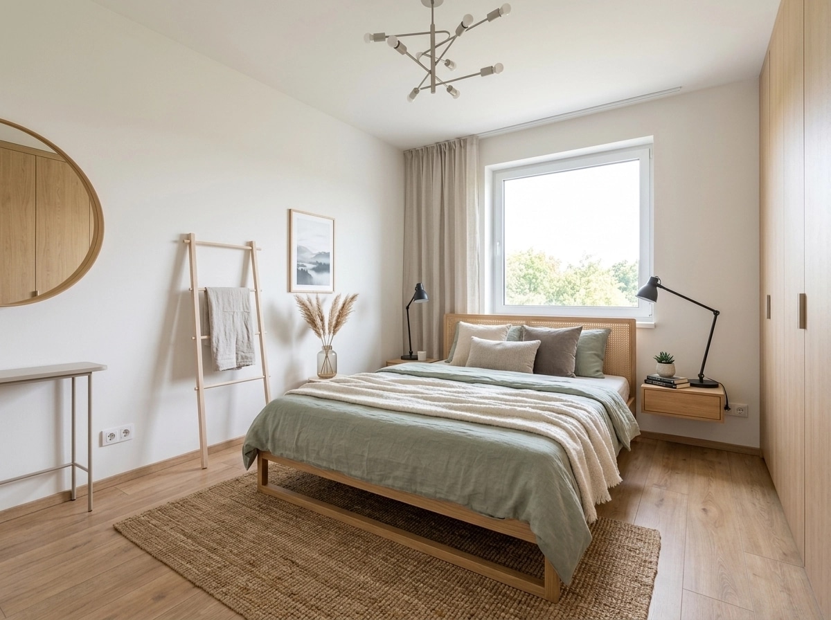 Scandinavian Bedroom design — interior photo by GenRoom AI