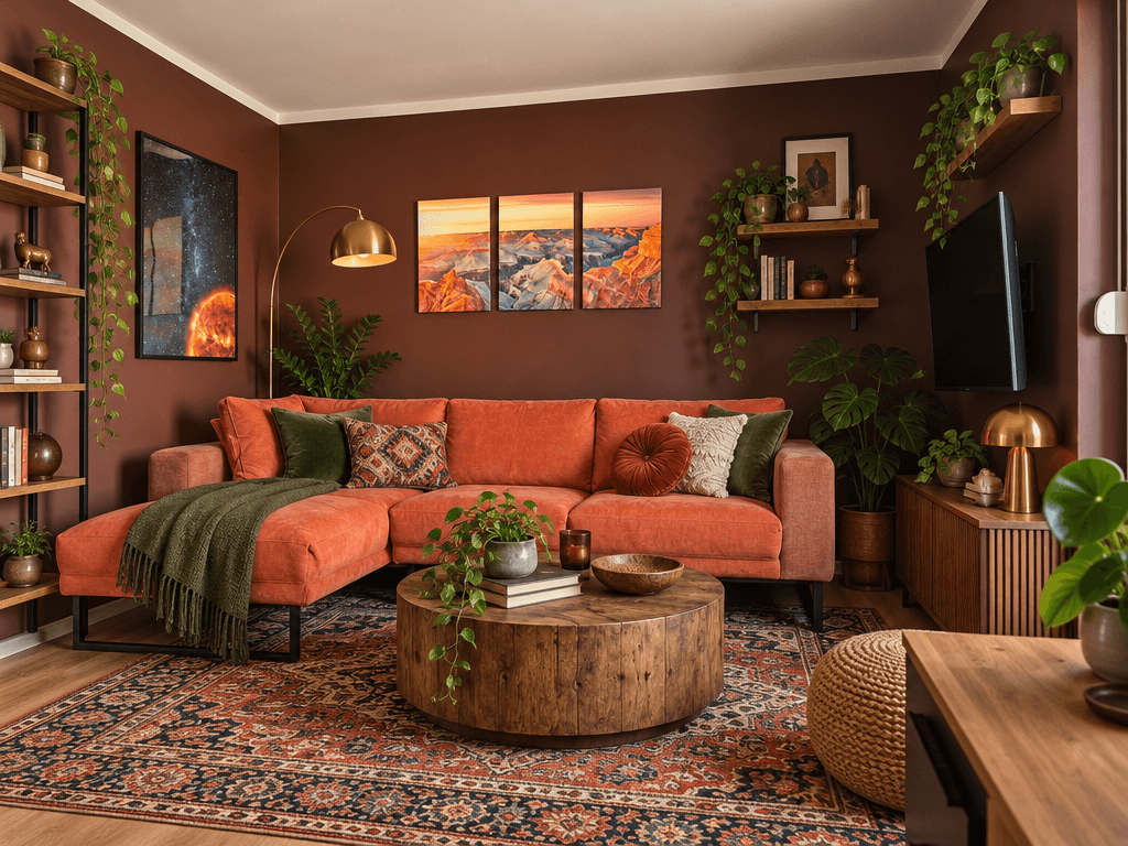 Eclectic Living Room design — interior photo by GenRoom AI