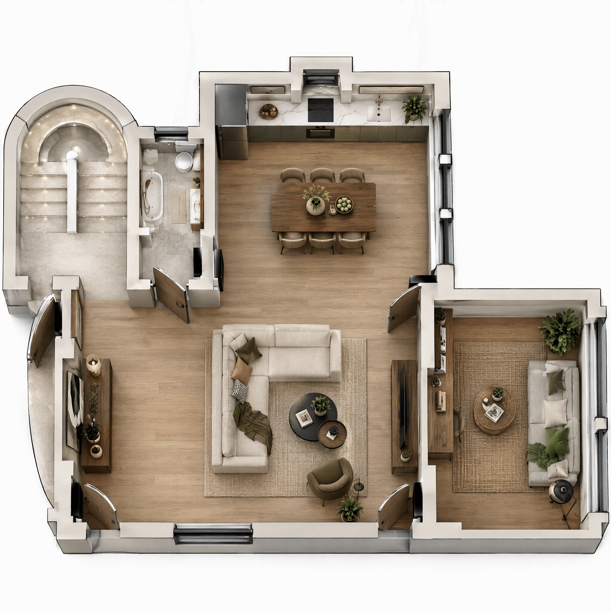 Interior design in Contemporary style — Living Room by GenRoom AI