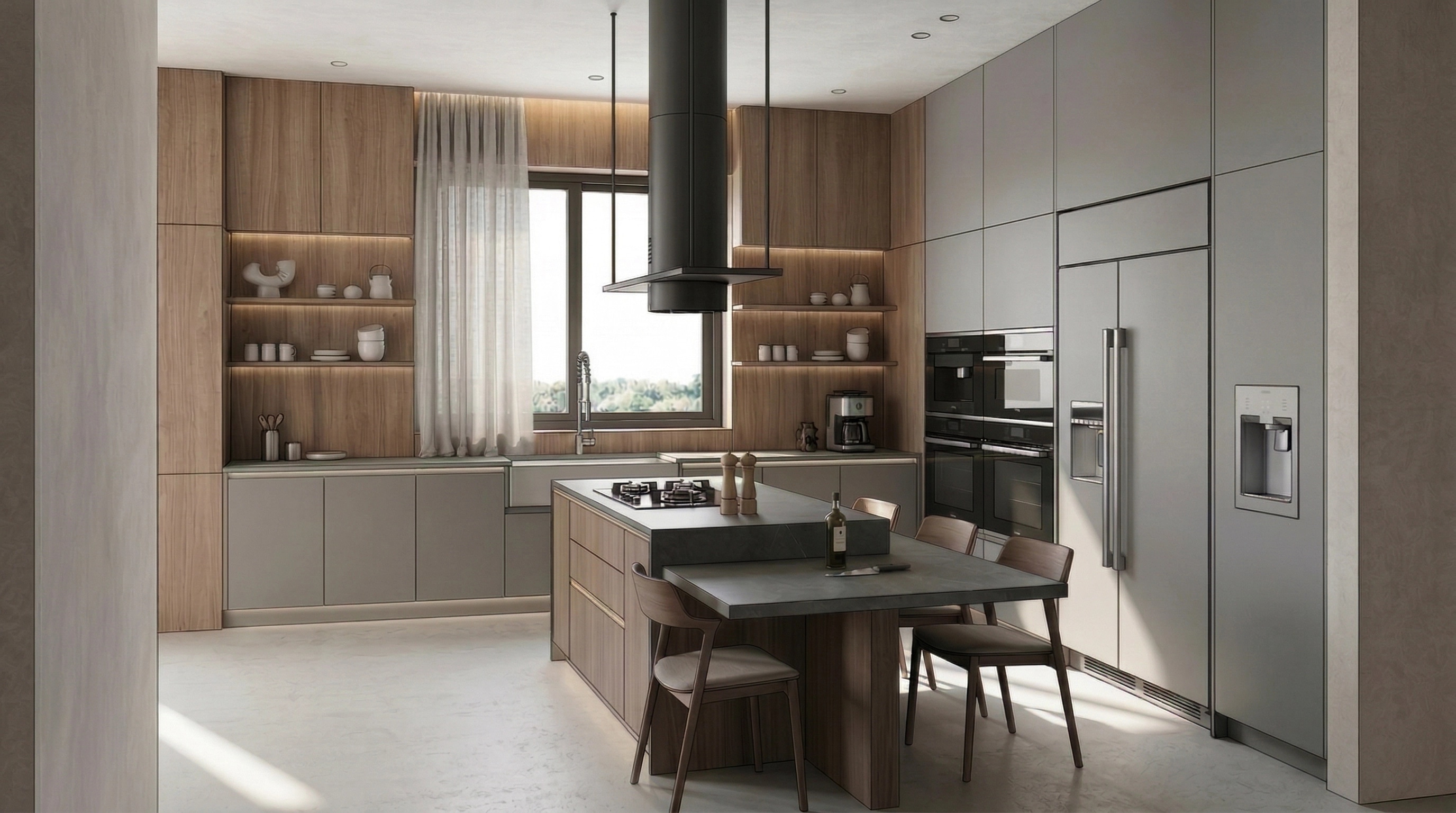 Minimalism Kitchen design — interior photo by GenRoom AI