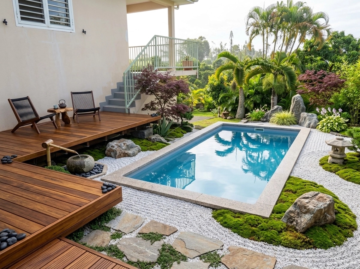 Design paysager en style Japanese Garden — Jardin par GenRoom AI