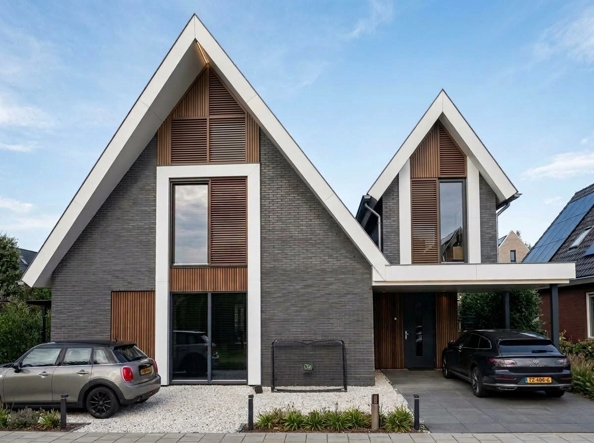 Design della facciata in stile Barnhouse Facade — Facciata di GenRoom AI
