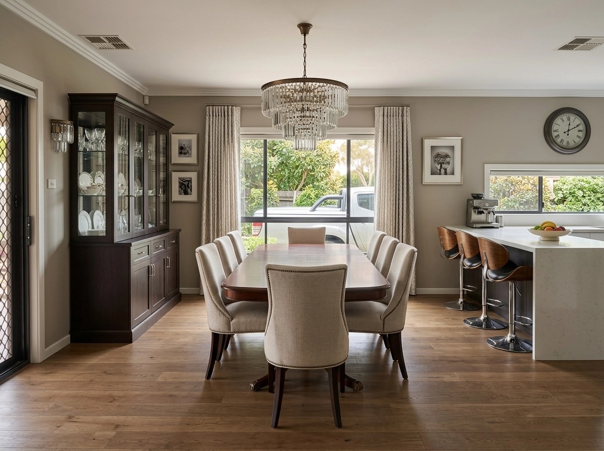 Interior design in Transitional style — dining_room by GenRoom AI