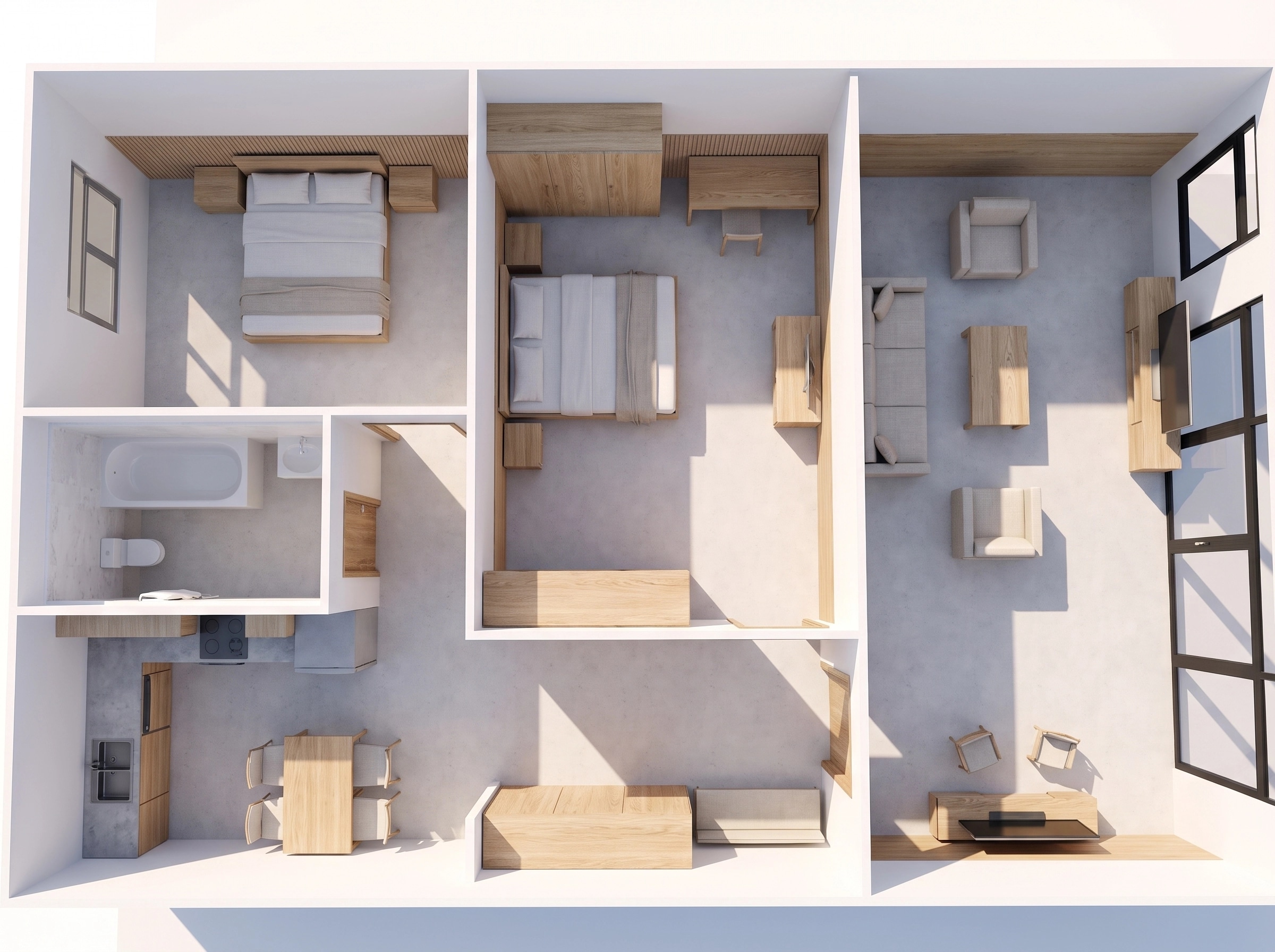 Minimalism Living Room design — interior photo by GenRoom AI
