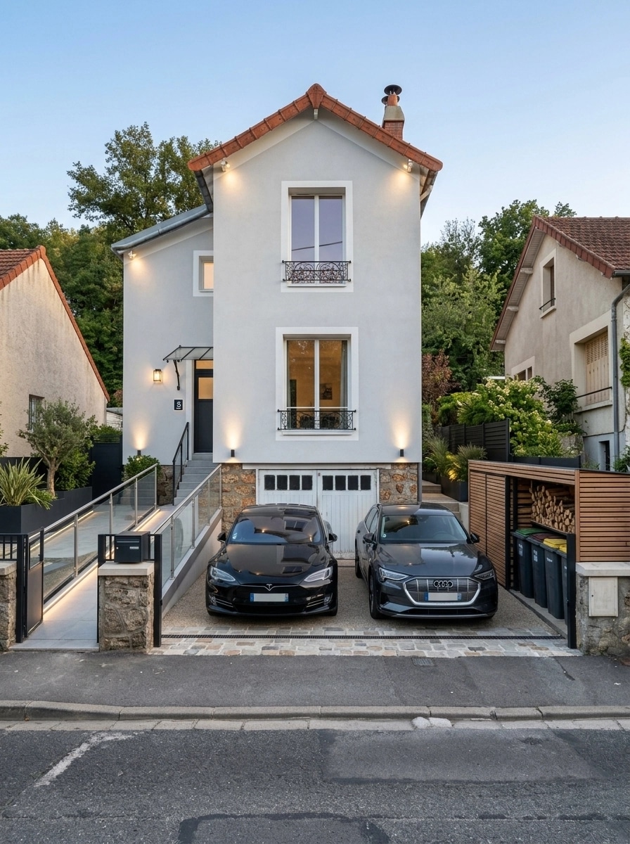 Design de façade en style Contemporary Facade — Façade par GenRoom AI