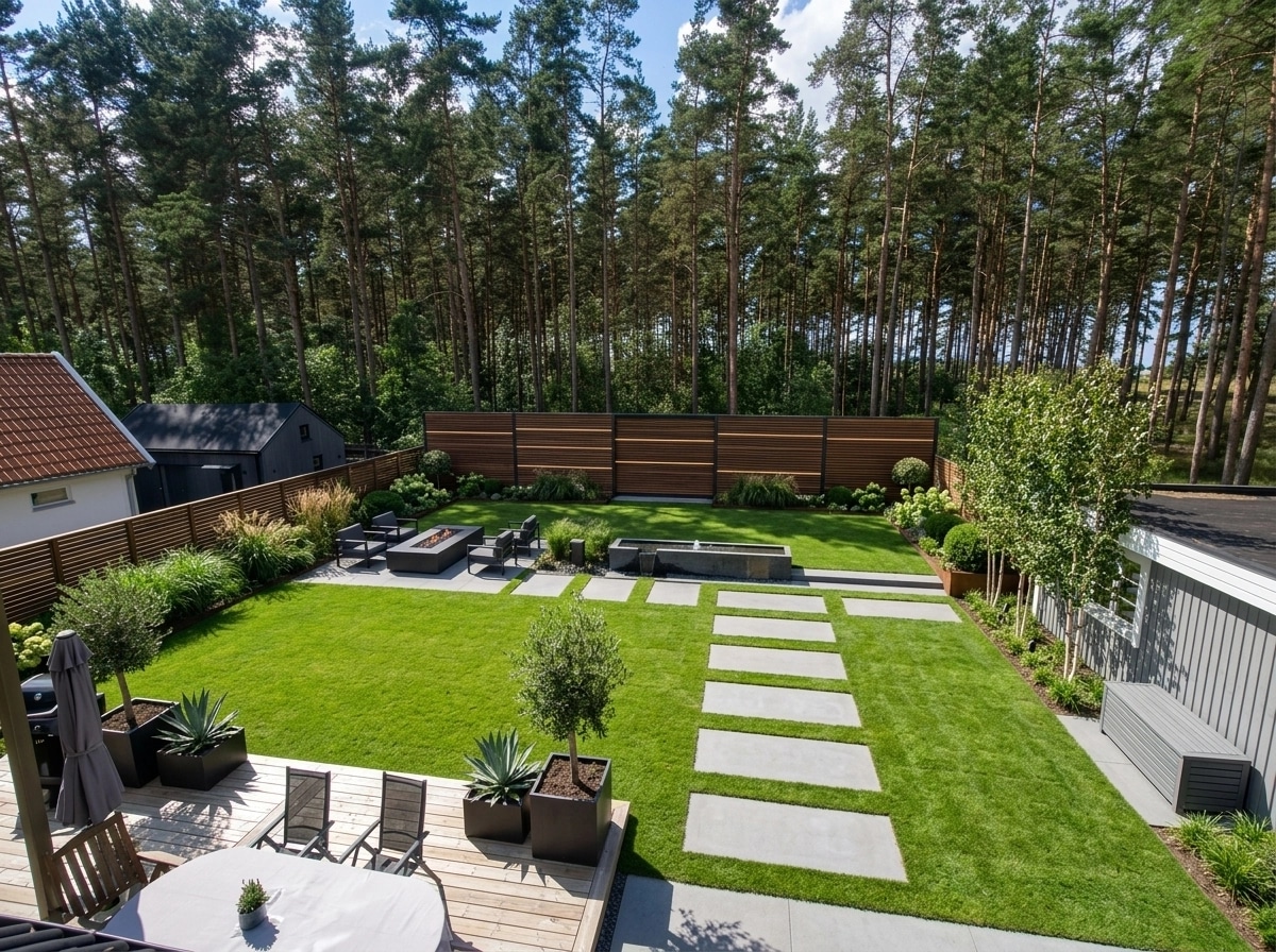 Landscape design in Contemporary Yard style — Yard by GenRoom AI