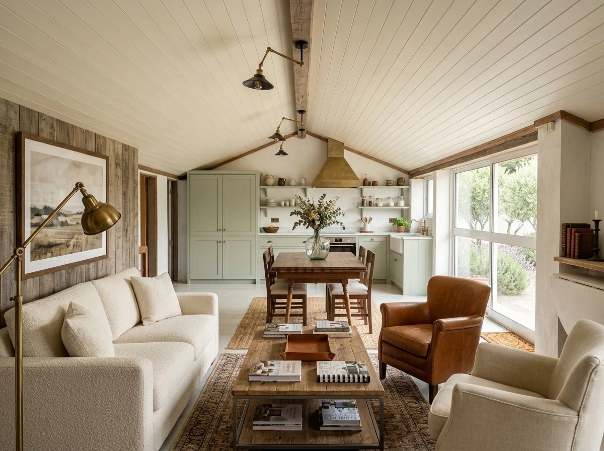 Modern Farmhouse Living Room design — interior photo by GenRoom AI