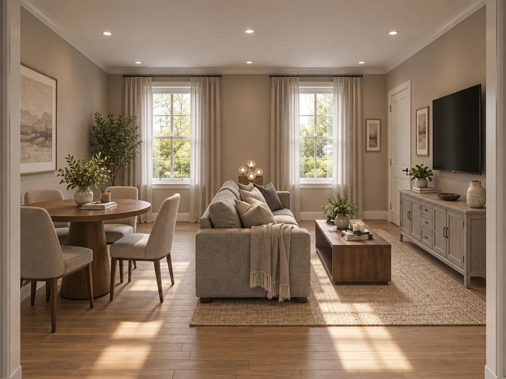 Interior design in Transitional style — Living Room by GenRoom AI