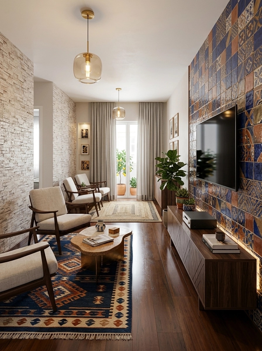Interior design in Portuguese Modern style — Living Room by GenRoom AI