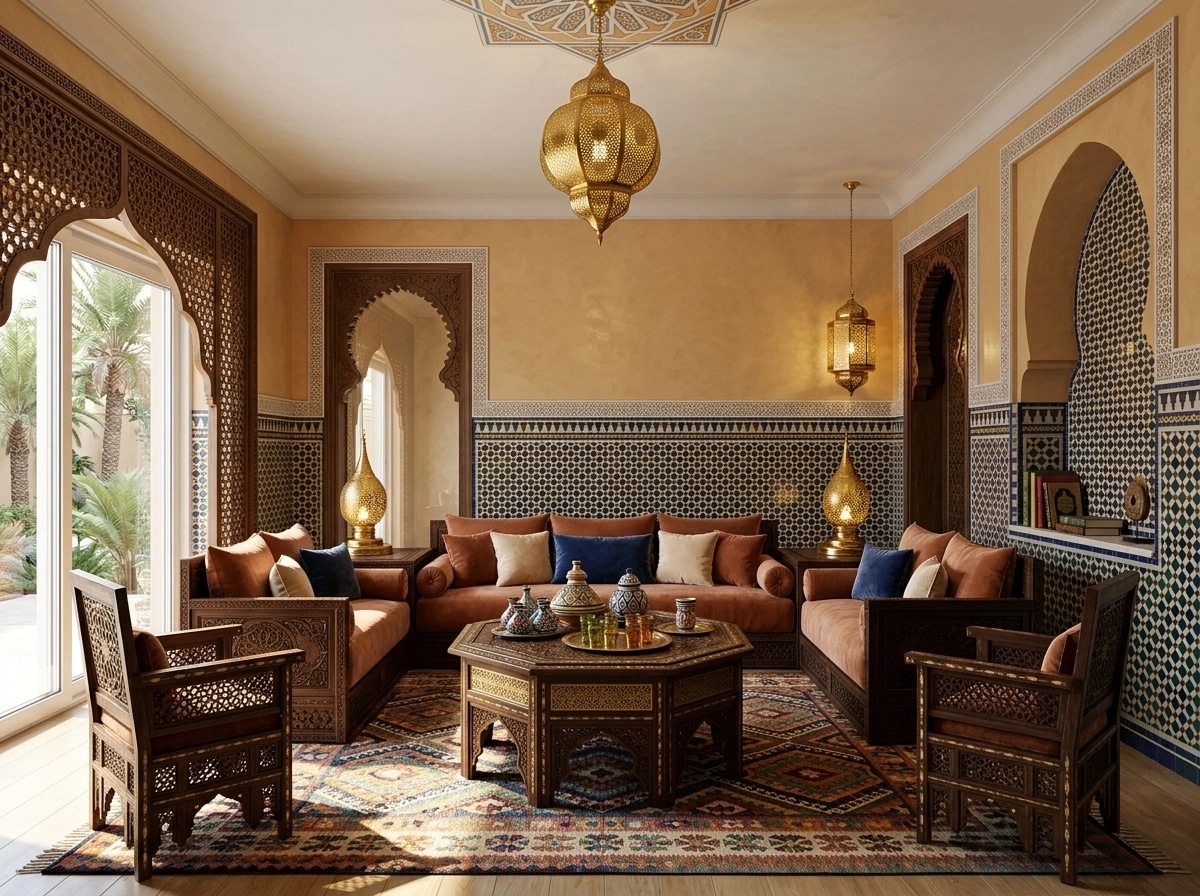 Interior design in Arabian / Moroccan style — Living Room by GenRoom AI