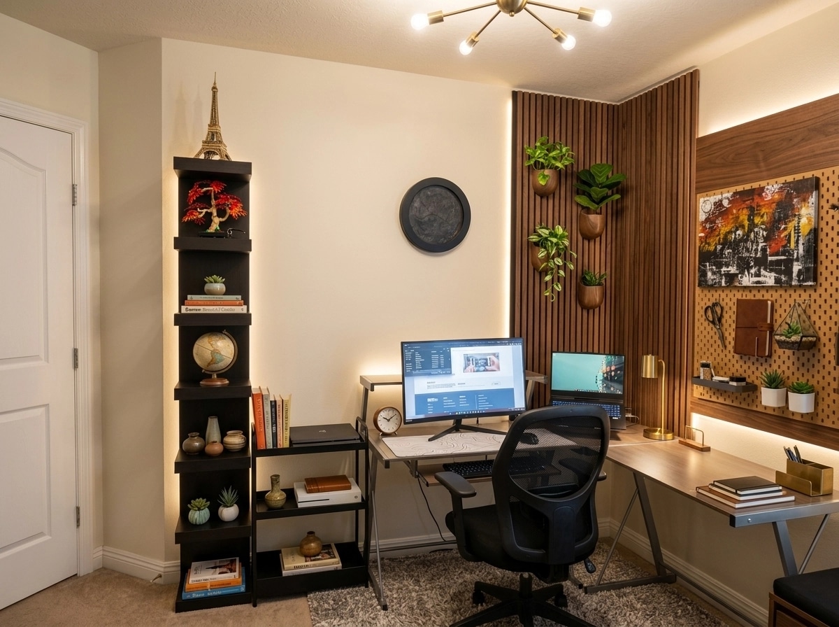 Interior design in Mid-Century Modern style — Office by GenRoom AI