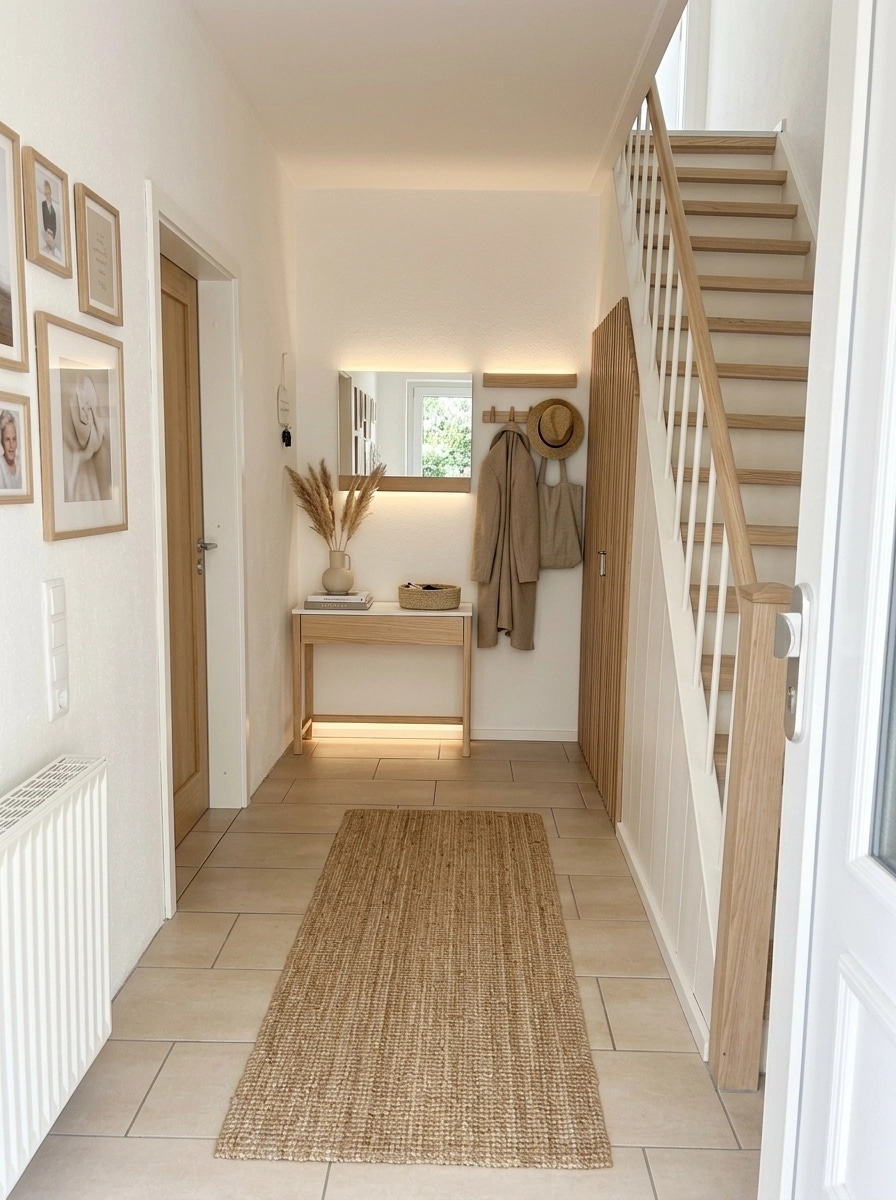Hallway interior in Scandinavian style — photo by GenRoom AI