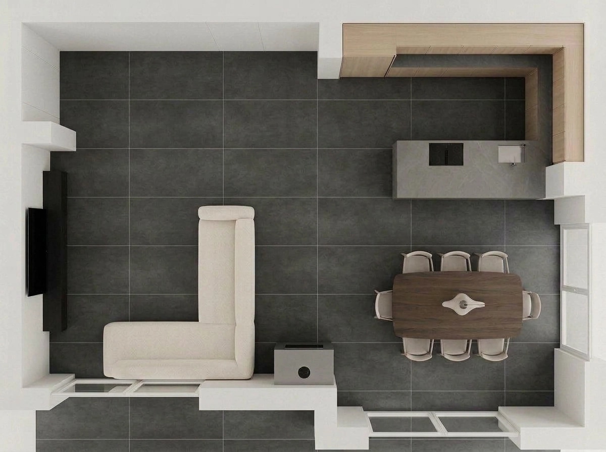 Interior design in Minimalism style — Living Room by GenRoom AI