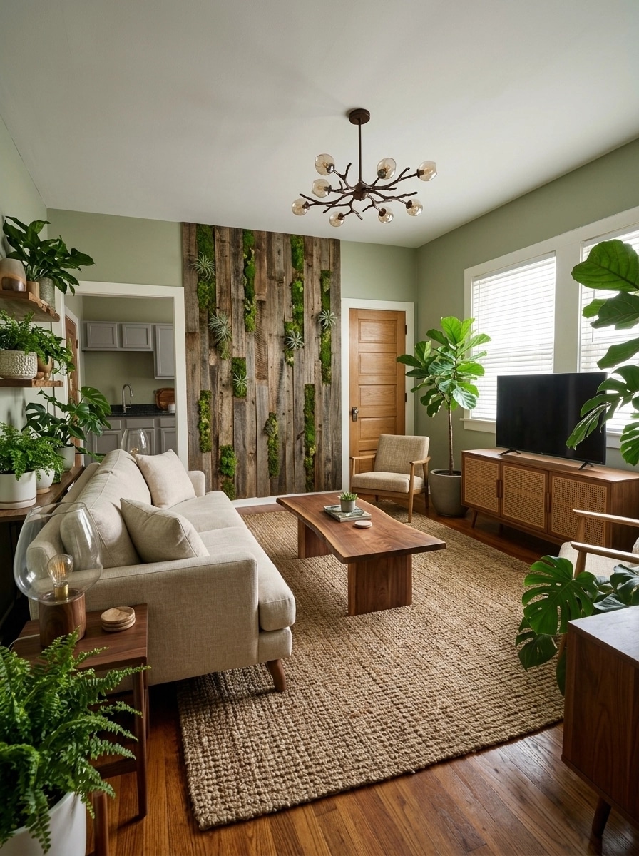 Interior design in Biophilic style — Living Room by GenRoom AI