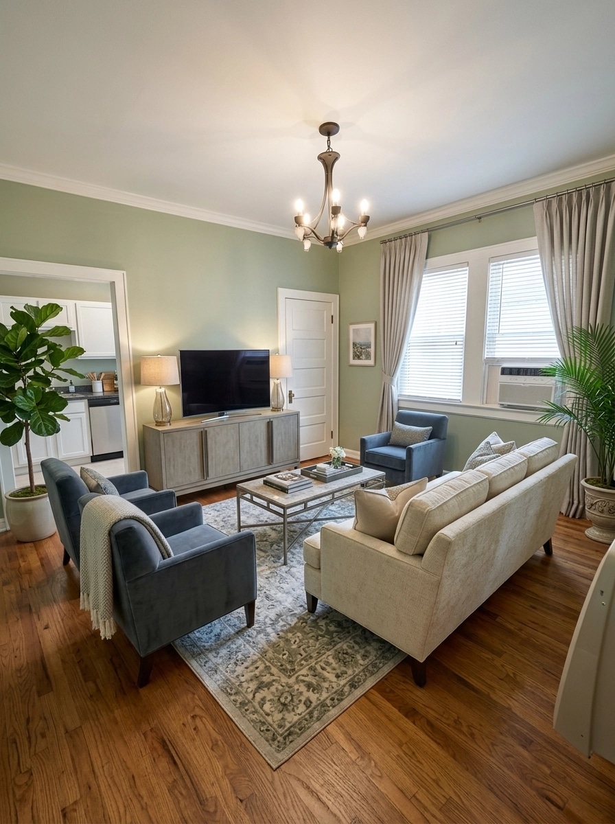Transitional Living Room design — interior photo by GenRoom AI
