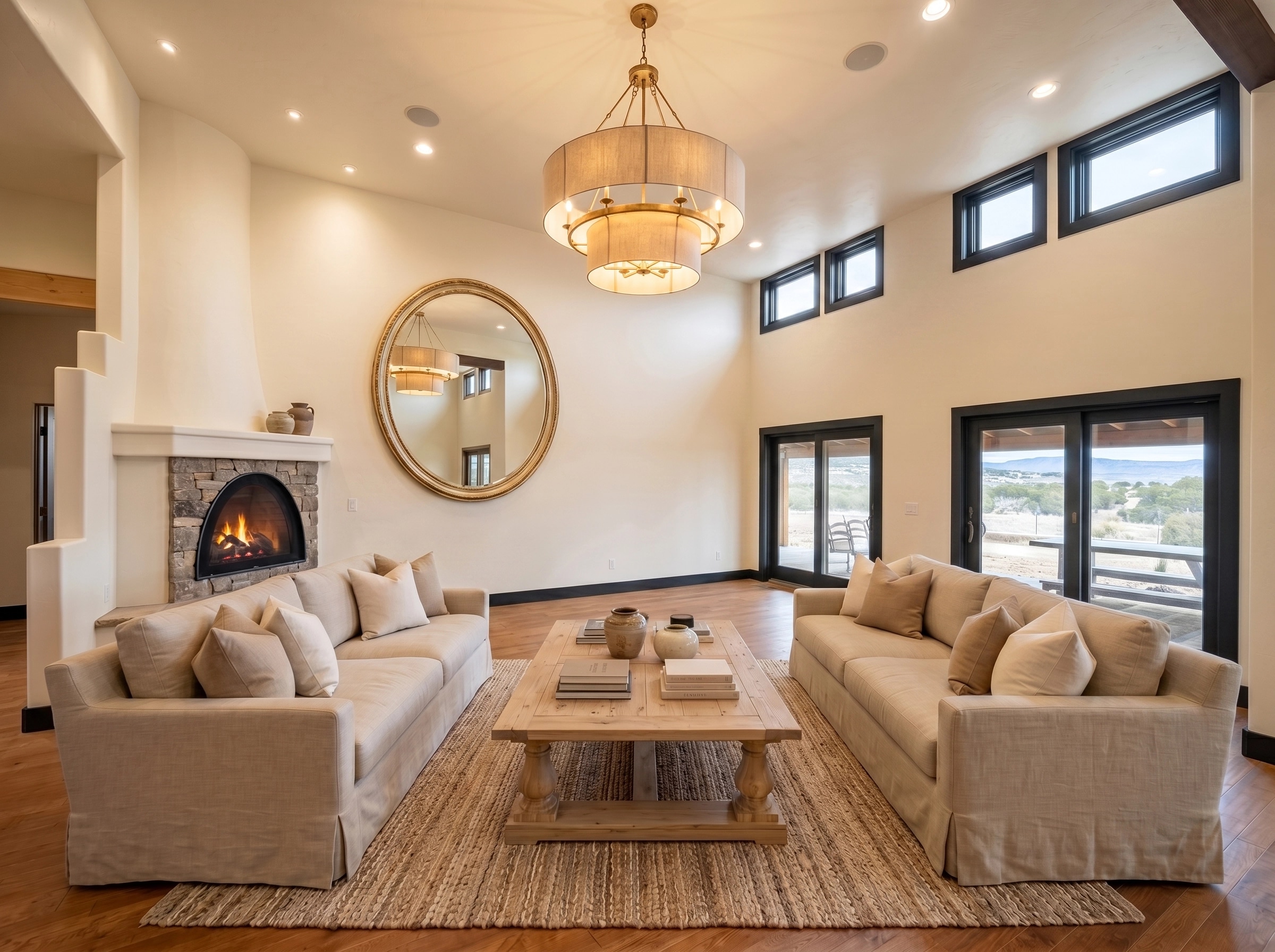 Modern Farmhouse Living Room design — interior photo by GenRoom AI