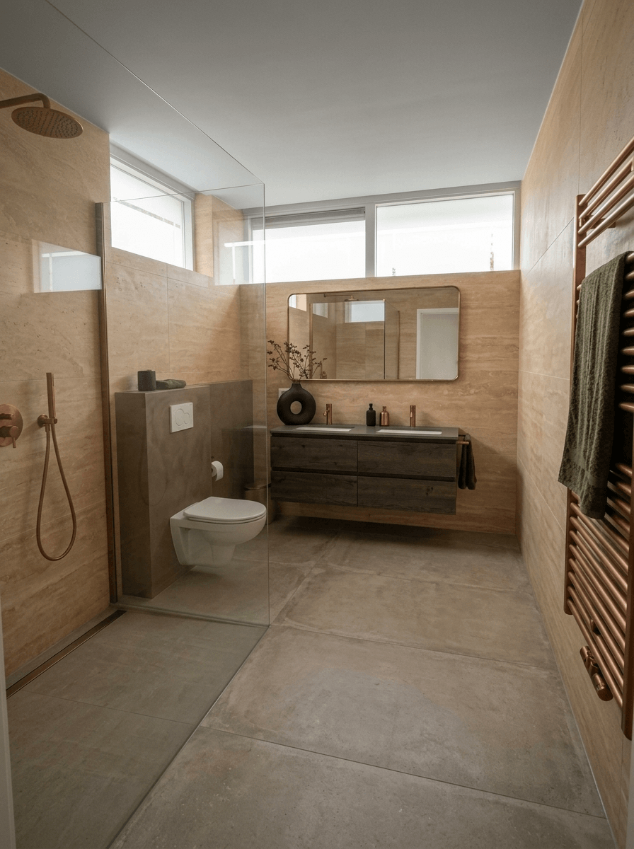 Bathroom interior in Japandi style — photo by GenRoom AI