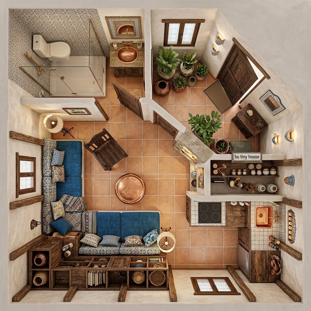 Interior design in Mediterranean style — studio by GenRoom AI