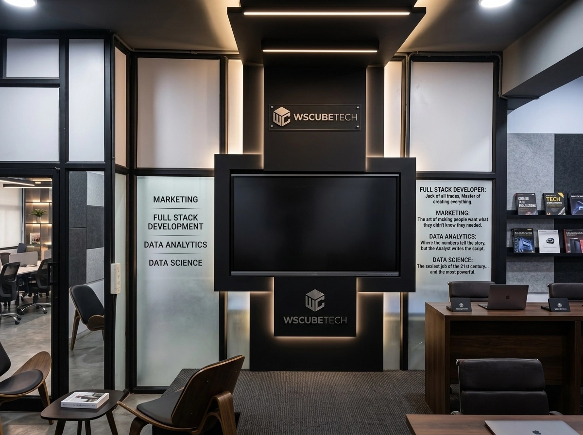 Design d'interni in stile Blacktec — coworking di GenRoom AI