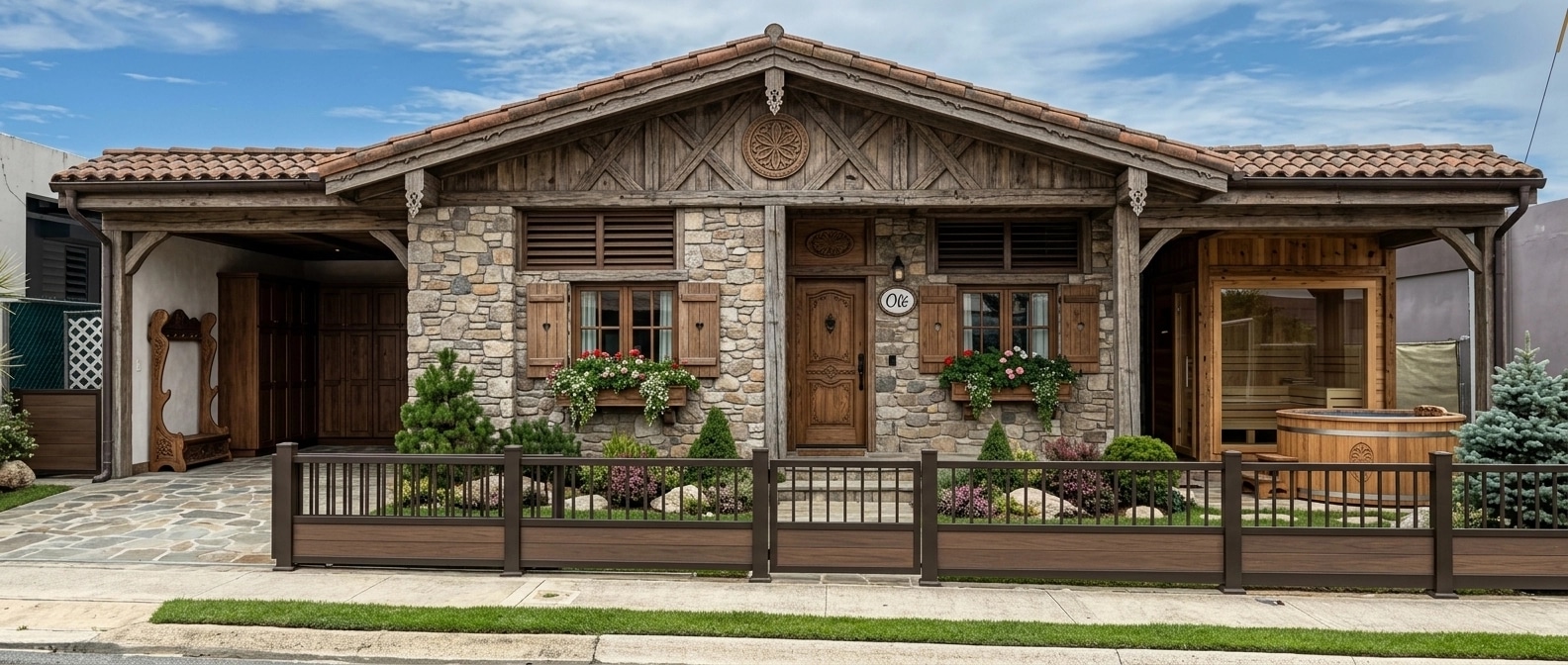 Facade design in Chalet Facade style — photo by GenRoom AI