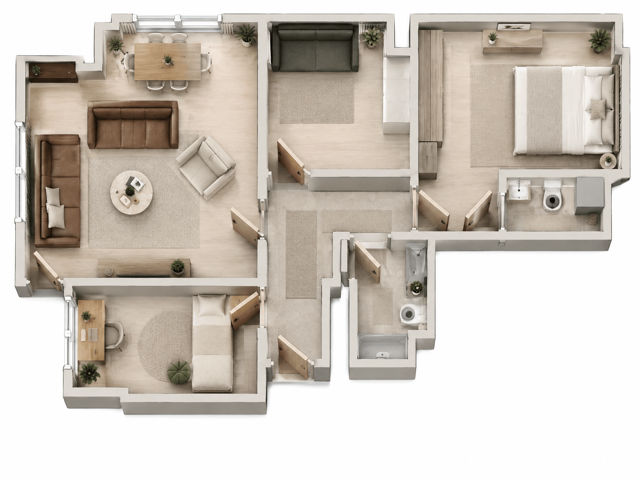 Interiördesign i stilen Minimalism — Vardagsrum av GenRoom AI