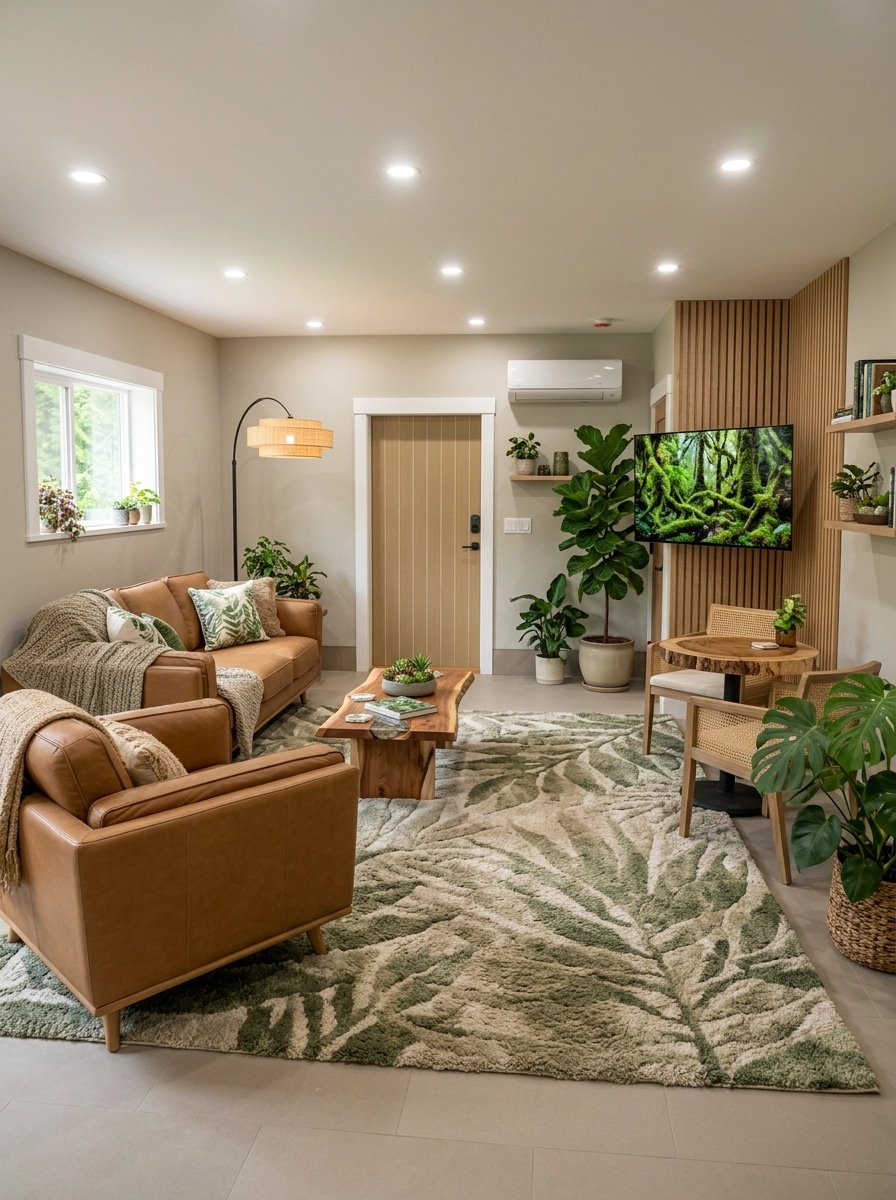 Interior design in Biophilic style — Living Room by GenRoom AI