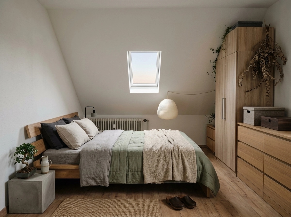 Japandi Chambre design — interior photo by GenRoom AI
