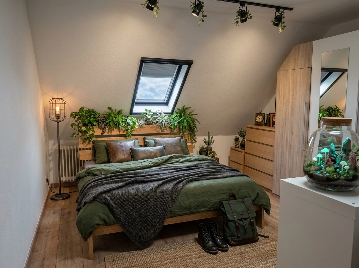 Interior design in Loft / Industrial style — Bedroom by GenRoom AI