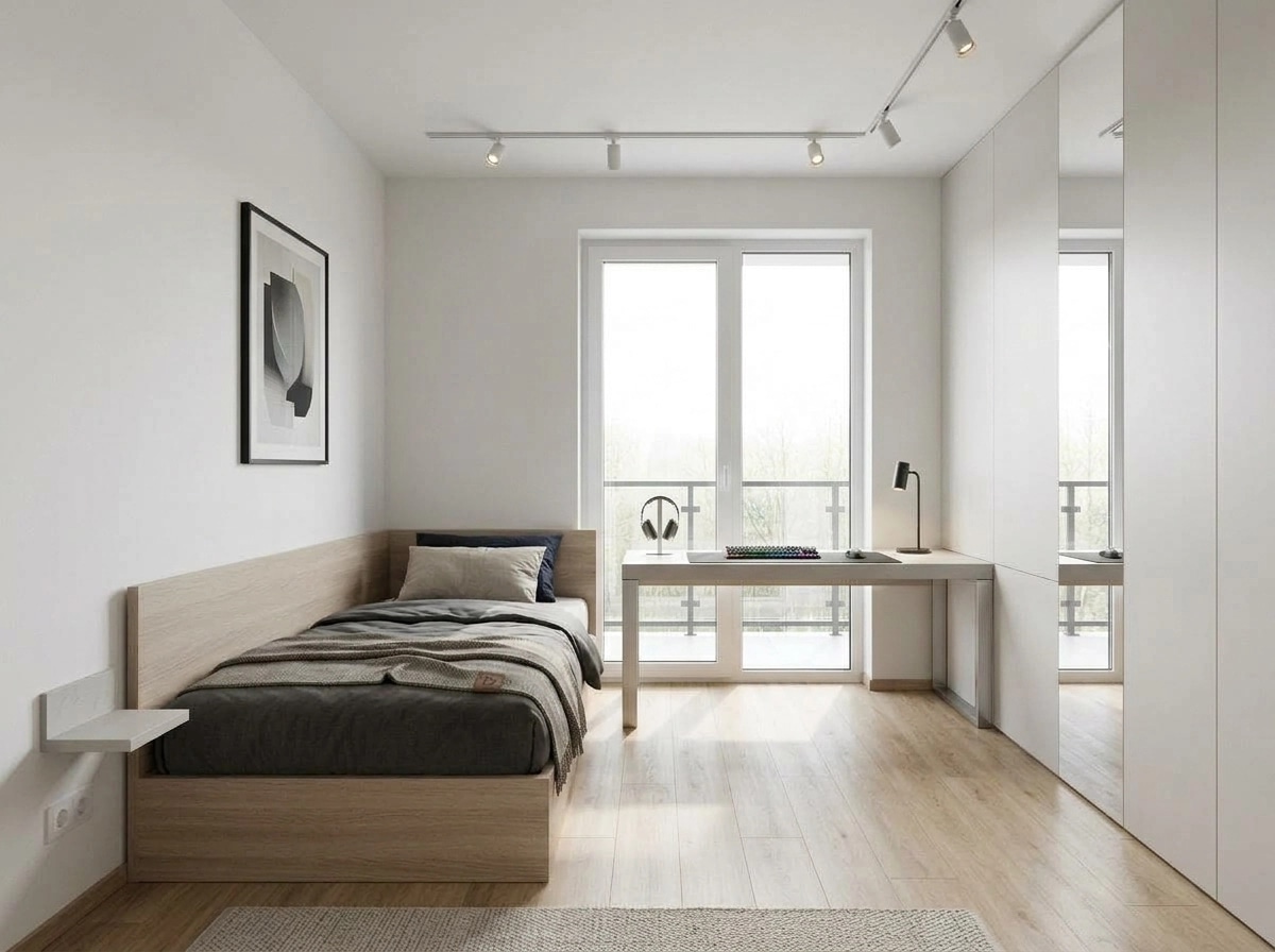Minimalism Bedroom design — interior photo by GenRoom AI