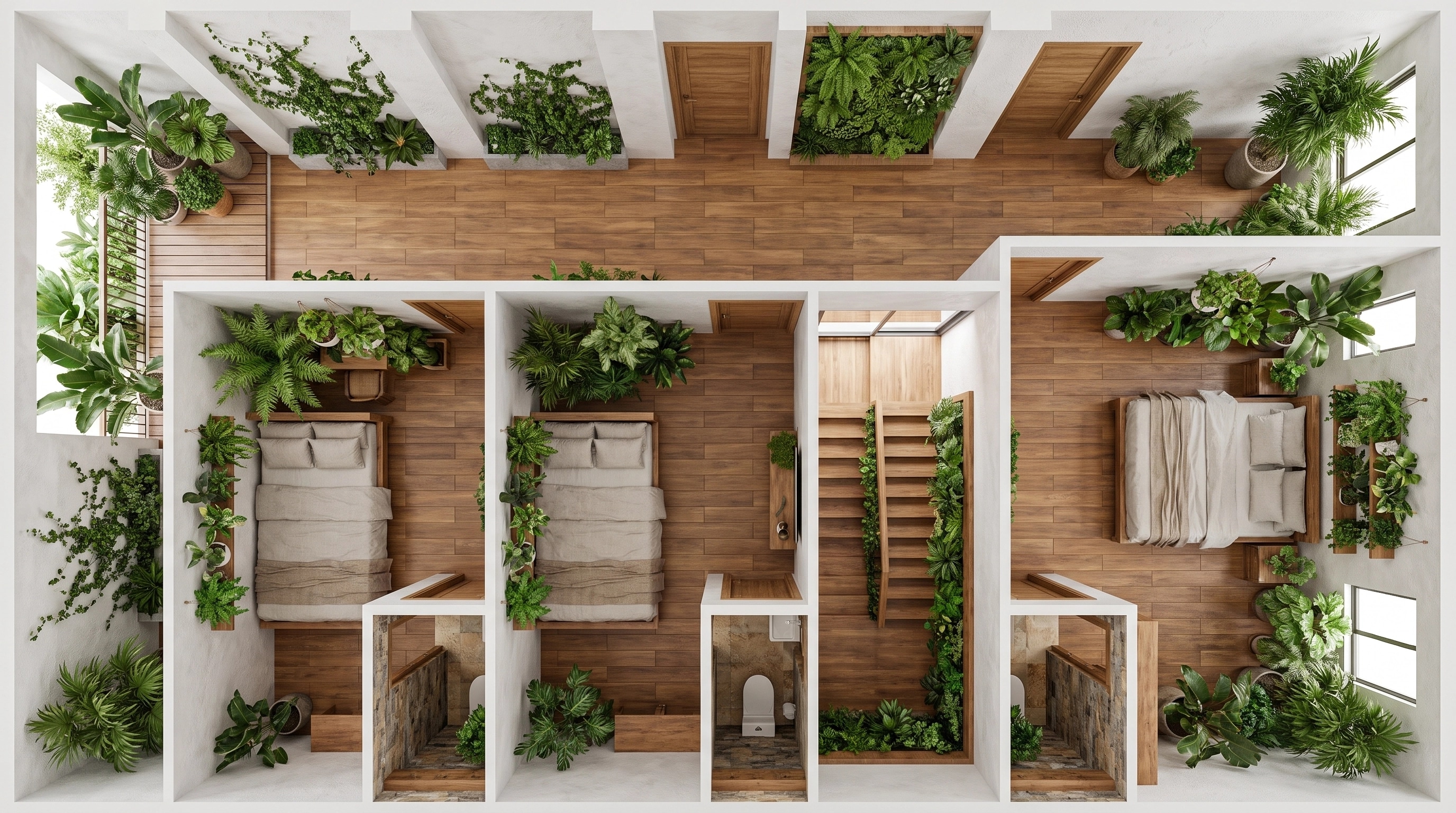Interior design in Biophilic style — Living Room by GenRoom AI