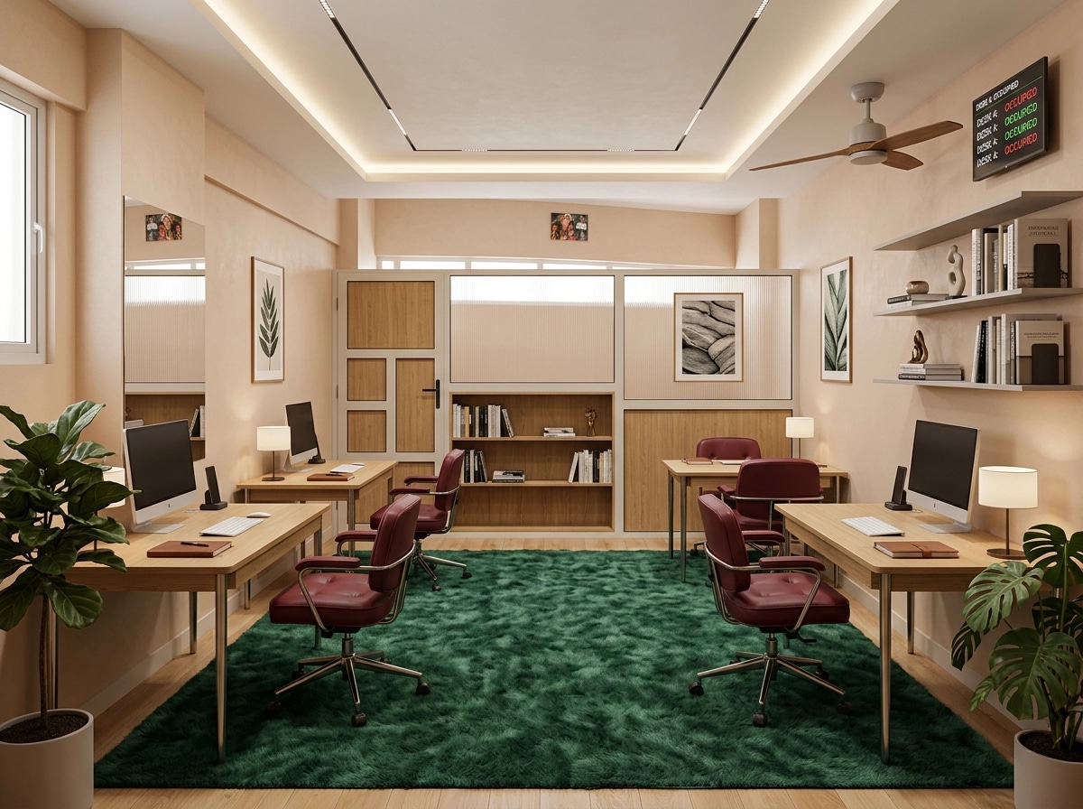 Interior design in Minimalism style — coworking by GenRoom AI