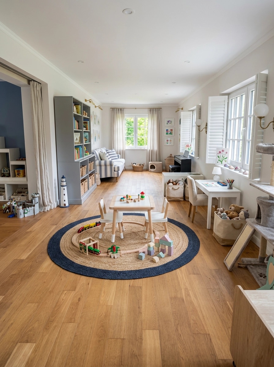 Interior design in Coastal / Hamptons style — Kids Room by GenRoom AI