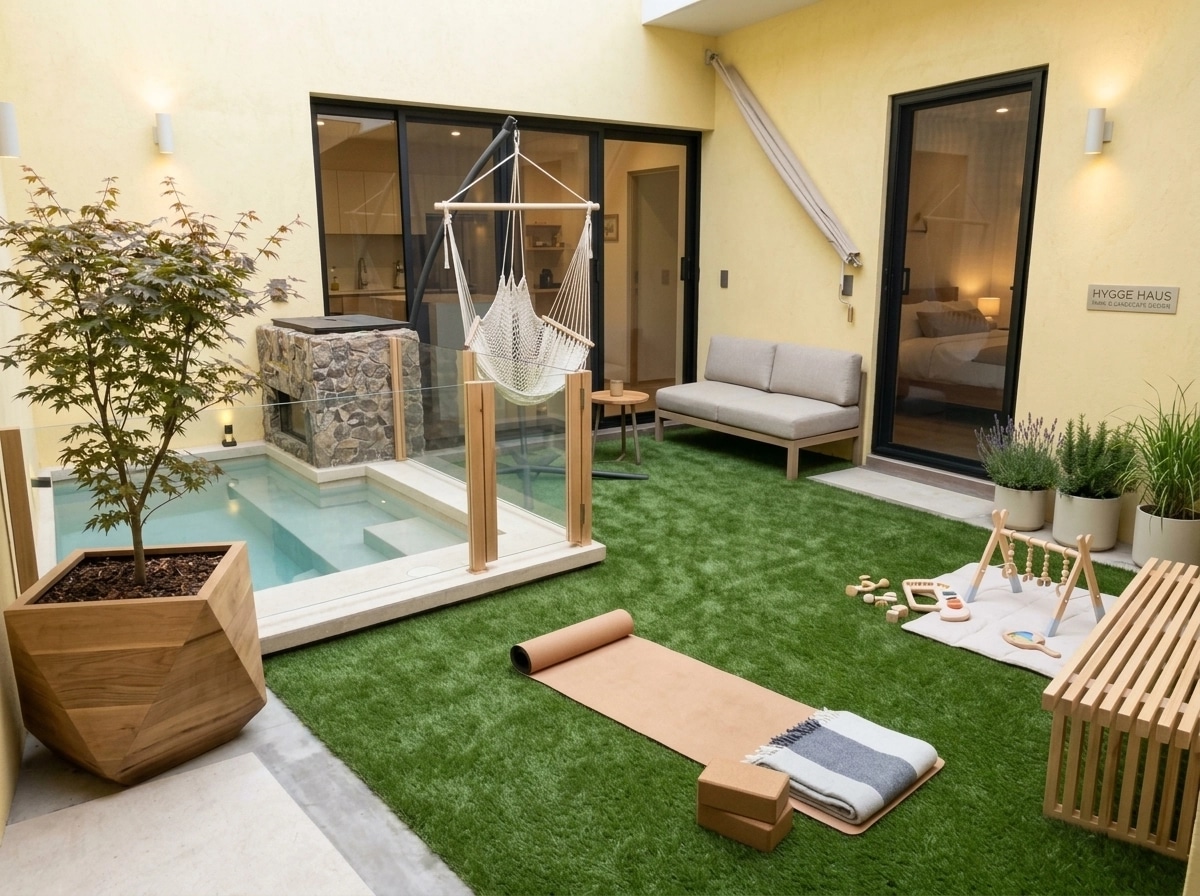 Landscape design in Scandinavian Garden style — Yard by GenRoom AI