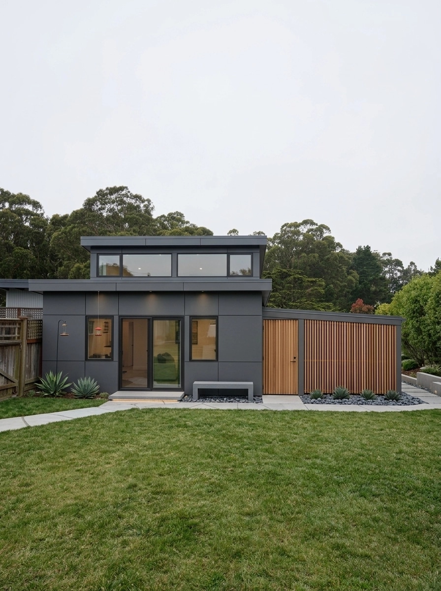 Facade design in Minimalist Facade style — photo by GenRoom AI