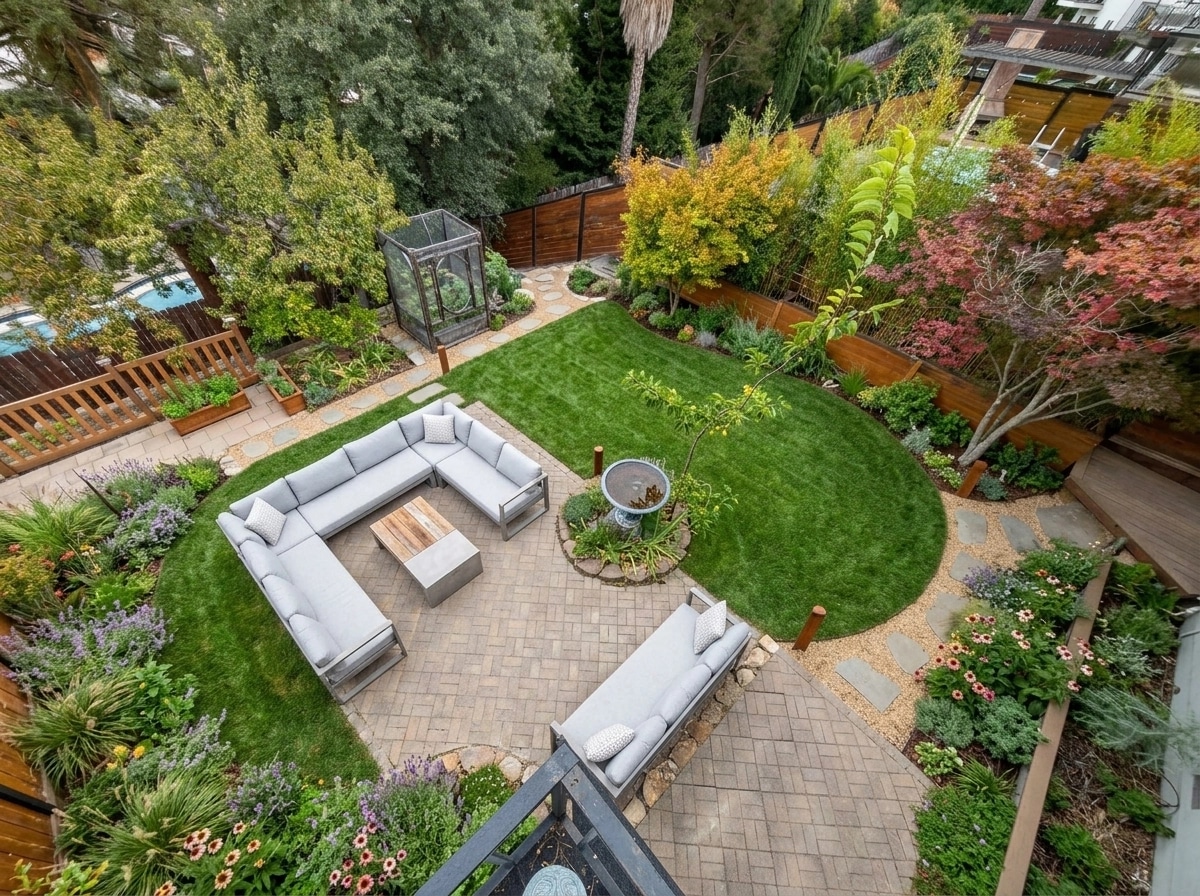Landscape design in Eco Natural Garden style — Yard by GenRoom AI