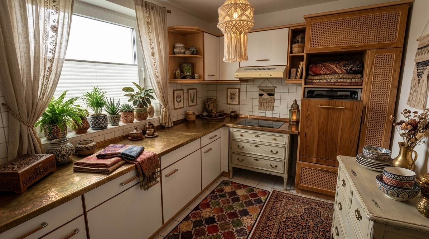 Bohemian Bedroom design — interior photo by GenRoom AI