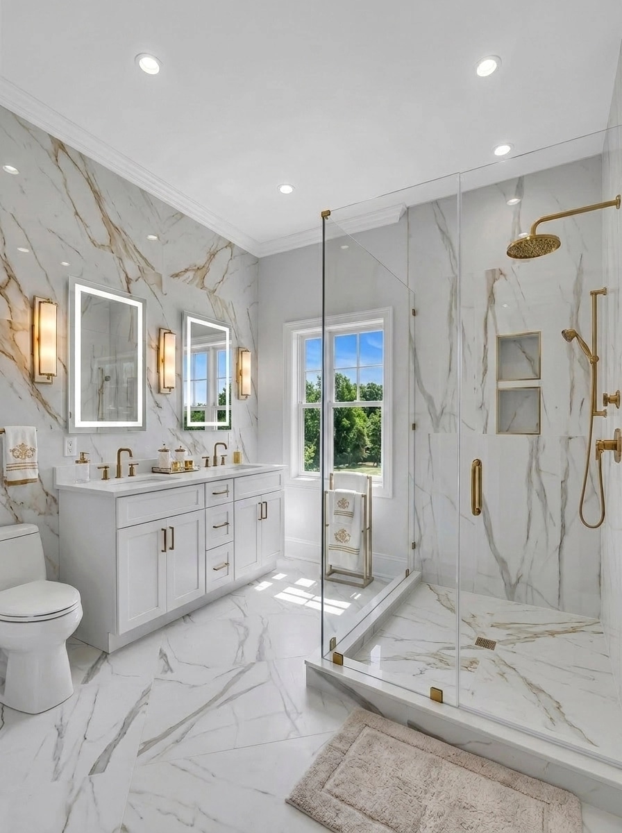 Interior design in Transitional style — Bathroom by GenRoom AI