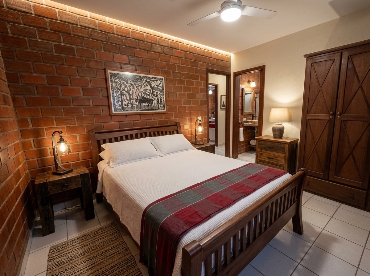 Rustic Bedroom design — interior photo by GenRoom AI