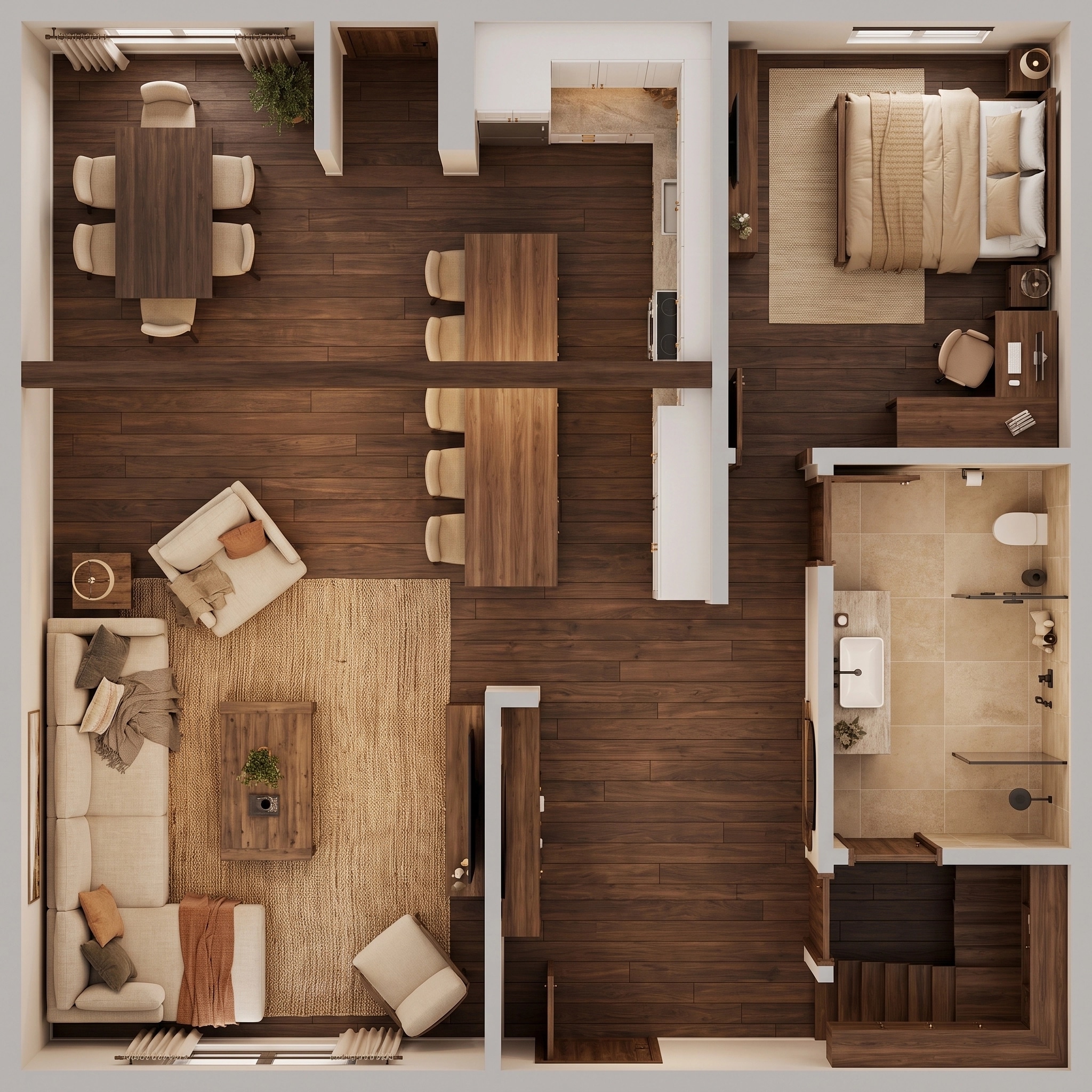 Modern Farmhouse Living Room design — interior photo by GenRoom AI