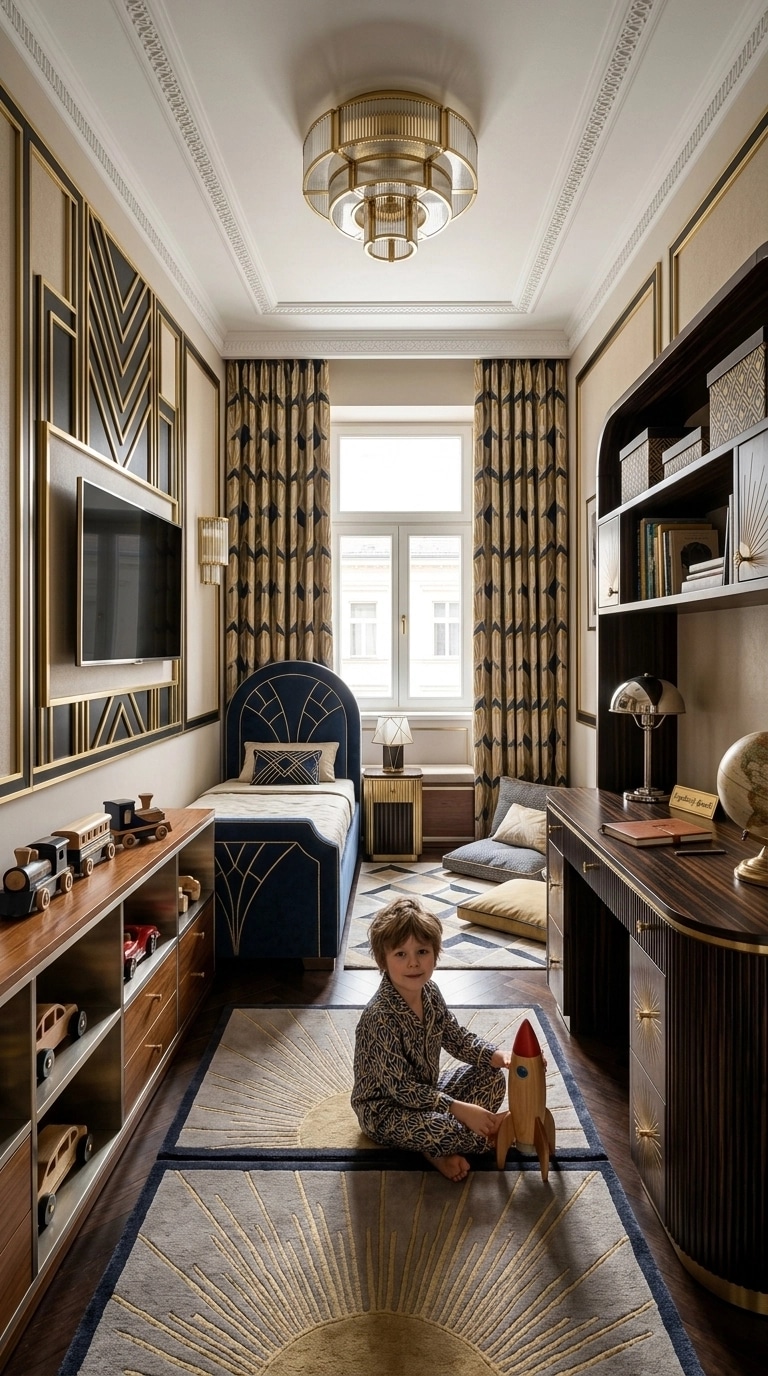 Interior design in Art Deco style — Kids Room by GenRoom AI